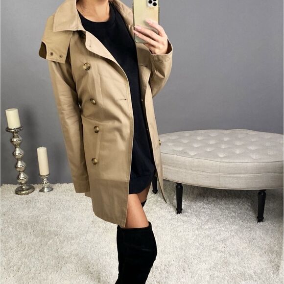 Double Breast Trench Coat Jacket - Picture 1 of 3